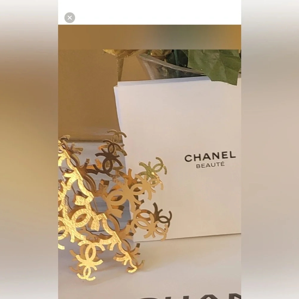 Chanel jumbo Gold snowflake Ornament